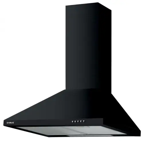 Hota decorativa Samus HS660DLB, 600 m3/h, 3 Trepte de putere, 1 Motor, 60 cm (Negru)