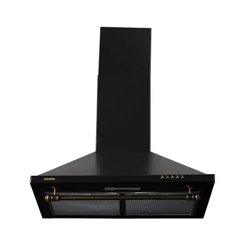 Hota decorativa semineu NobelTek NHO-9748CER1ANT, 60cm, 1 motor, 1 filtru de aluminiu, lampa led, 400m3, 58dB, rustic (Antracit)