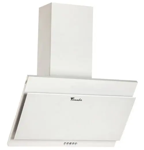 Hota decorativa Tornado Sigma 700 (50), 1 Motor, 700 m3/h, Filtru anti-grasimi, Clasa D, 50 cm (Alb)