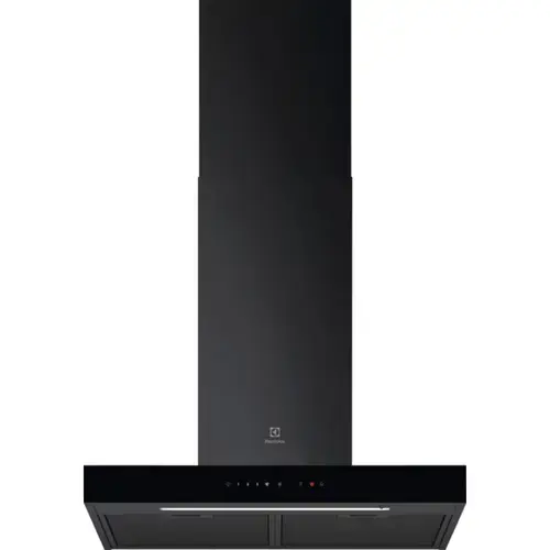 Hota incorporabila decorativa Electrolux LFT816K, Control electronic, Putere de absorbtie 730 mc/h, Conectivitate plita, Functie Breeze, Iluminare LED, 60 cm (Negru)