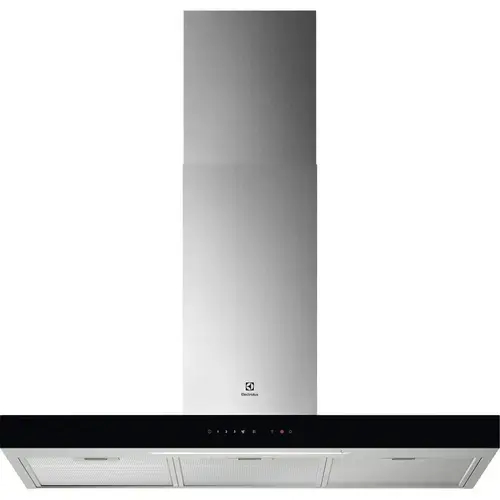 Hota incorporabila decorativa Electrolux LFT829X, Control electronic, Putere de absorbtie 730 mc/h, Conectivitate plita, Functie Breeze, Iluminare LED, 90 cm (Inox)