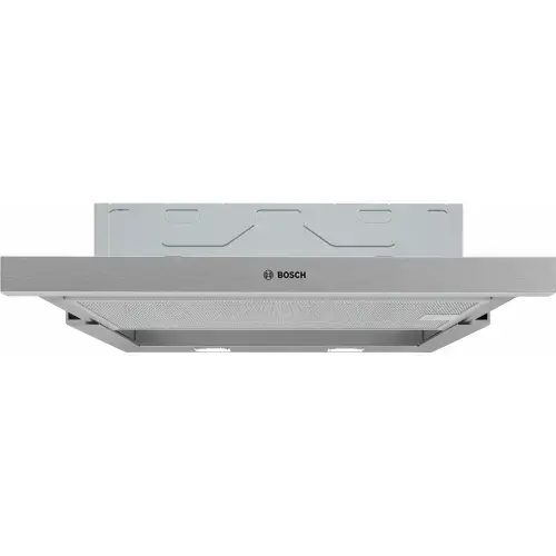 Hota incorporabila telescopica Bosch DFM064W55, Putere de absorbtie 394 mc/h, Iluminare LED, 1 motor, Control mecanic, Clasa C, 60 cm (Argintiu)