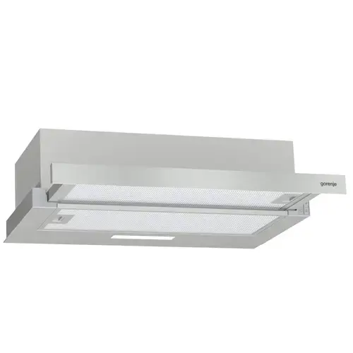 Hota incorporabila telescopica Gorenje TH62E3X, Putere de absortie 350 mc/h, Clasa C, Inox