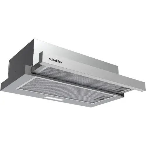 Hota incorporabila telescopica NobelTek NHO-T6001MX, Putere de absorbtie 500 mc/h, Iluminare LED, 60 cm (Argintiu)