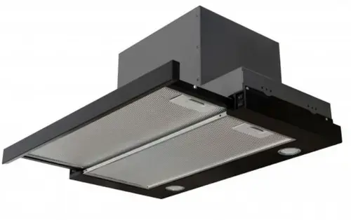 Hota incorporabila telescopica Tornado Solano 860 (60), 1 Motor, 3 Viteze, 860 m3/h, Filtru anti-grasimi, Clasa C, 60 cm (Negru)