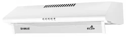 Hota Samus SM62A ECO+, 94 W, 2 Motoare, 380.8 m3/h, Filtru metalic dublu-caseta, 60 cm (Alb)
