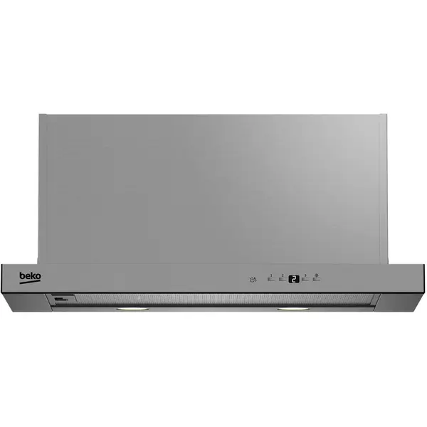 Hota telescopica Beko HNT61630X, 455 mc/h, 1 motor, 3 trepte, Filtru metalic anti grasime lavabil, Inox