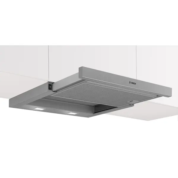 Hota telescopica incorporabila Bosch Seria 2 DFM064W55, 394 mc/h, 3 trepte, Clasa C, Silver metallic