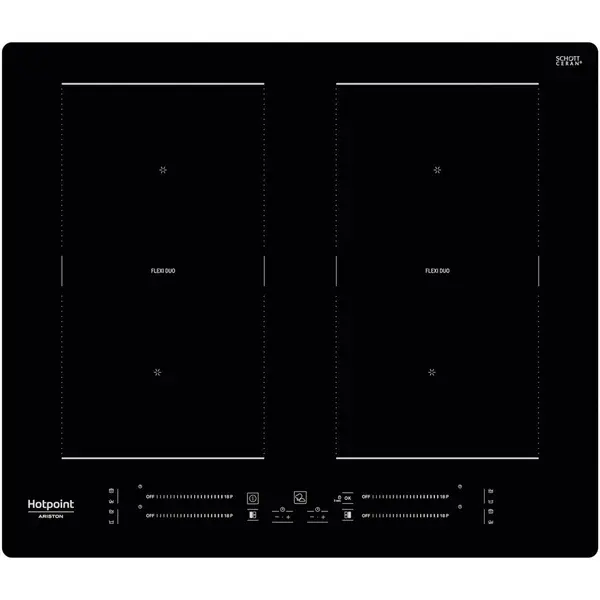 HOTPOINT Plita incorporabila Hotpoint HS5160CNE, Inductie, 4 zone de gatire, 1 zona gatire FlexiCook, 4 zone booster, Timer, Blocare acces copii, Power Management, Indicator incalzire reziduala, 60 cm, Negru