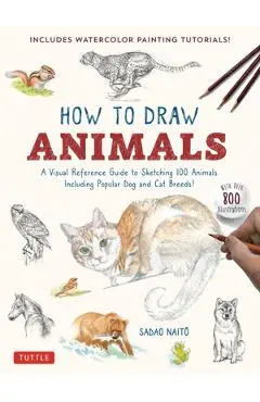 How to Draw Animals: A Visual Reference Guide to Sketching 100 Animals Including Popular Dog and Cat Breeds! (with Over 800 Illustrations) - Sadao Naito