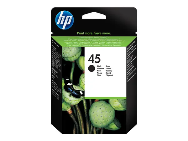 HP 45 Black 51645AE - Cartus original, 42 ml, 930 pagini