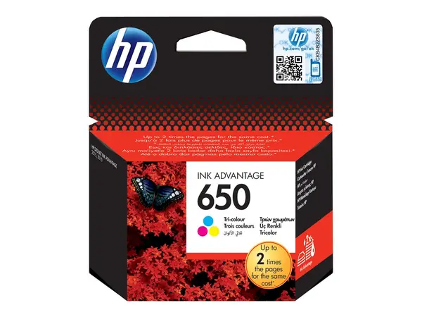 HP 650 Color CZ102AEBHK - Cartuș Cerneală Original Tri Color, 200 pagini