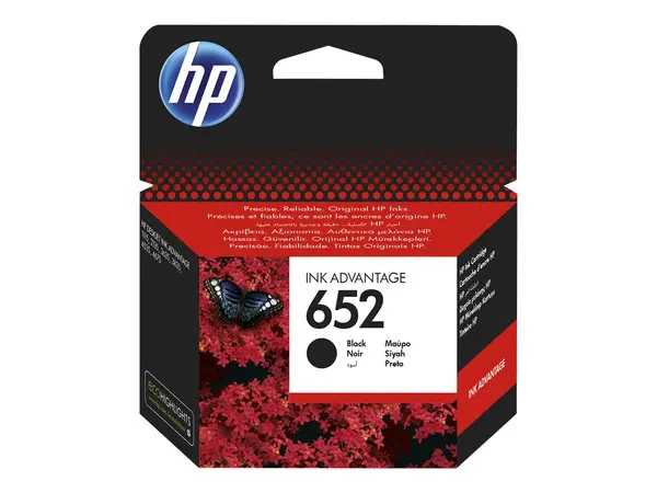 HP 652 Black - Cartus Cerneala Original HP F6V25AE BHK, 360 pagini, Ink Advantage