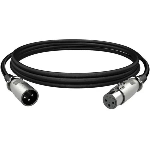 HP Cablu pentru microfon HyperX XLR, lungime 3m, conector din zinc cu 3 pini, compatibil HyperX ProCast, Negru