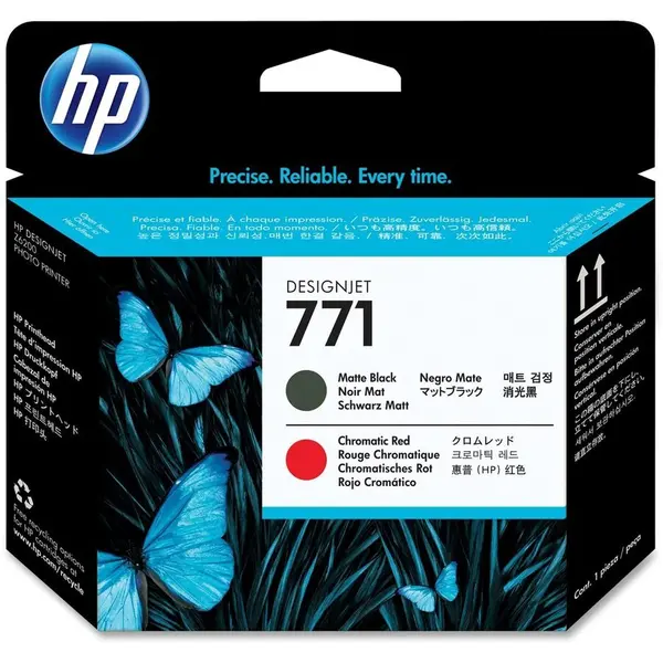 HP CAP IMPRIMARE MATTE BLACK & CHROMATIC RED NR.771 CE017A ORIGINAL HP DESIGNJET Z6200