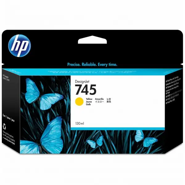 HP Cartus Cerneala HP 745, 130 ml, Galben