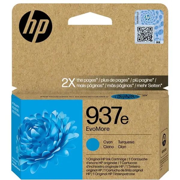 HP HP 937e EvoMore Cyan Original Ink Cartridge