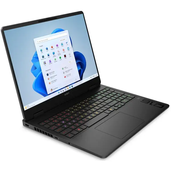HP Laptop Gaming HP Omen 16-ap0013nw, Procesor AMD Ryzen AI 7 350, Display 16 2K 144Hz, RAM 24GB, SSD 1TB, Placa video dedicata NVIDIA GeForce RTX 5060 8GB, Windows 11 Home, Negru