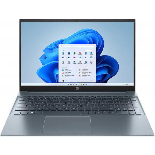 HP Laptop HP 15.6'' Pavilion 15-eh1005nq, FHD IPS, Procesor AMD Ryzen™ 7 5700U (8M Cache, up to 4.3 GHz), 8GB DDR4, 512GB SSD, Radeon, Win 11 Home, Fog Blue (INT keyboard)