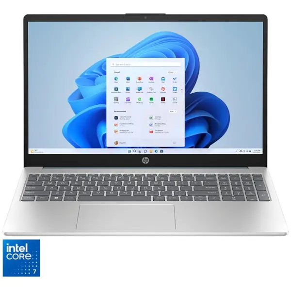 HP Laptop HP 15-fd0101nq, Intel Core 7 150U, 15.6 inch, RAM 16 GB, SSD 512 GB, Intel Graphics, Windows 11 Home, Albastru
