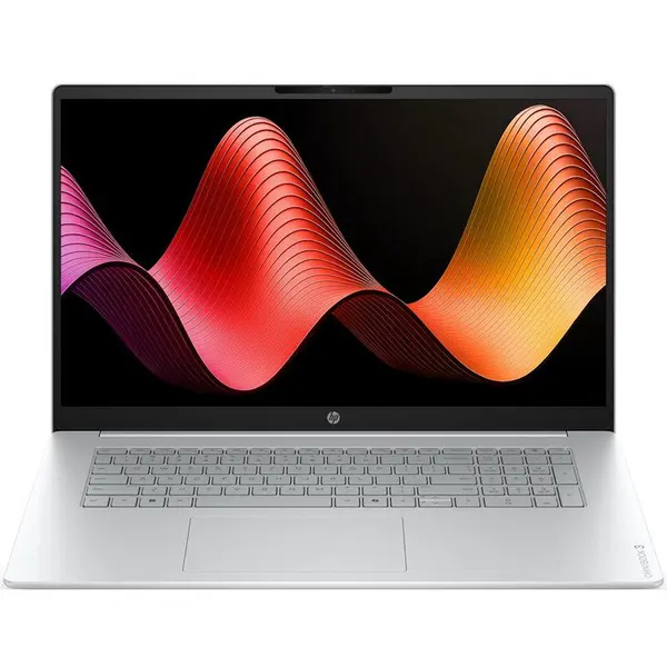 HP Laptop HP 17.3'' OmniBook 3 17-dp0001nn, FHD IPS, Procesor AMD Ryzen 5 40 (4M cache, up to 4.3 GHz), 16GB LPDDR5, 256GB SSD, AMD Radeon 610M, Free DOS, Argintiu