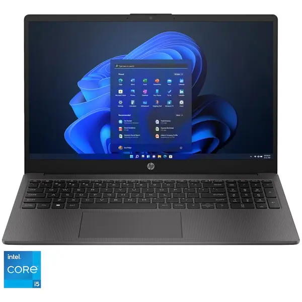 HP Laptop HP 250 G10, Procesor Intel® Core™ i5-1334U, Display 15.6 Full HD (1920x1080), IPS, Memorie RAM 16GB DDR4, Capacitate 512GB SSD, Placa video integrata Intel® Iris® Xe Graphics, Windows 11 Pro, Dark ash silver (INT Keyboard)