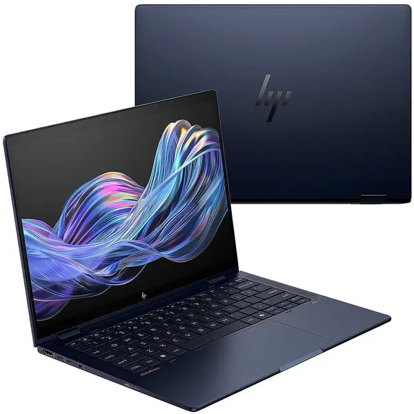 HP Laptop HP EliteBook X Flip G1i 14, Intel Core Ultra 7 258V, 14 inch, RAM 32 GB, SSD 512 GB, Intel UHD Graphics, Windows 11 Pro, Albastru