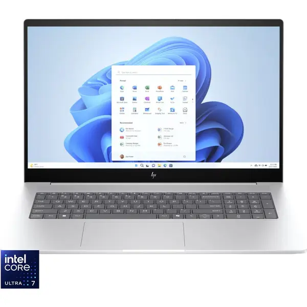 HP Laptop HP ENVY 17-da0021nn, 17.3 inch Full HD Touch, Procesor Intel® Core™ Ultra 7 155H, 16GB DDR5, 512GB SSD, Intel® Arc™ Graphics, Windows 11 Home, Argintiu (INT Keyboard)