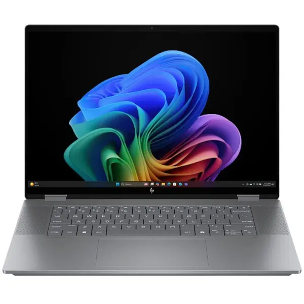 HP Laptop HP OmniBook X Flip 16-ar0012nn cu procesor AMD Ryzen™ AI 7 350 pana la 5.0GHz, 16.0 TOUCH, 3K, 24GB DDR5 RAM, 1TB SSD, AMD Radeon™ 860M Graphics, Windows 11 Home, Meteor Silver
