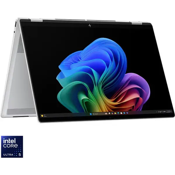 HP Laptop HP OmniBook X Flip NG AI, 16-as0025nn, Intel Core Ultra 5 226V, 16 inch, 2K, Touchcreen, 16GB LPDDR5X, 512GB SSD, Intel Arc 13V, Windows 11 Home, Argintiu (INT Keyboard)