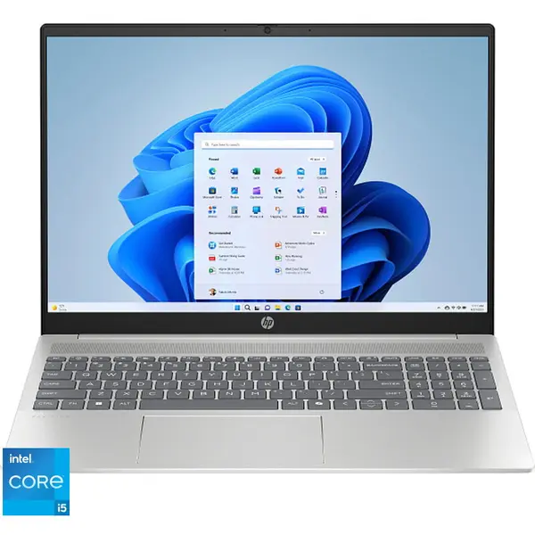 HP Laptop HP Pavilion 16-af0018nn, Intel Core i5-1334U, 16 inch 2K OLED, 16GB LPDDR5X, 512GB SSD, Intel Iris Xe, Windows 11 Home, Argintiu (INT Keyboard)