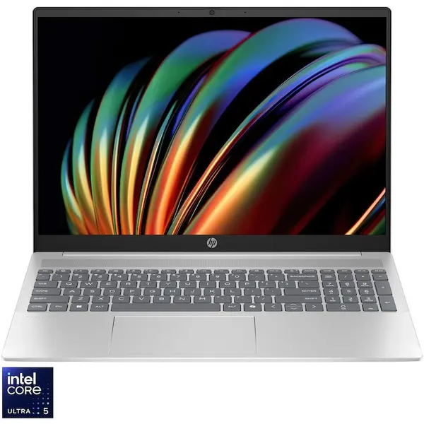 HP Laptop HP Pavilion 16-af0020nn, Procesor Intel® Core™ Ultra 5 125U, Display 16 2K (1920x1200), IPS, Memorie RAM 16GB LPDDR5, Capacitate 1TB SSD, Placa video integrata Intel® Graphics, Free DOS, Argintiu (INT Keyboard)