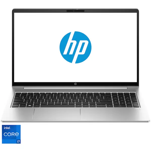 HP Laptop HP ProBook 450 G10, Intel Core i7-1355U, 15.6 Inch FHD, 16GB RAM 512GB SSD, Intel UHD Graphics, Free DOS, argintiu (INT Keyboard)