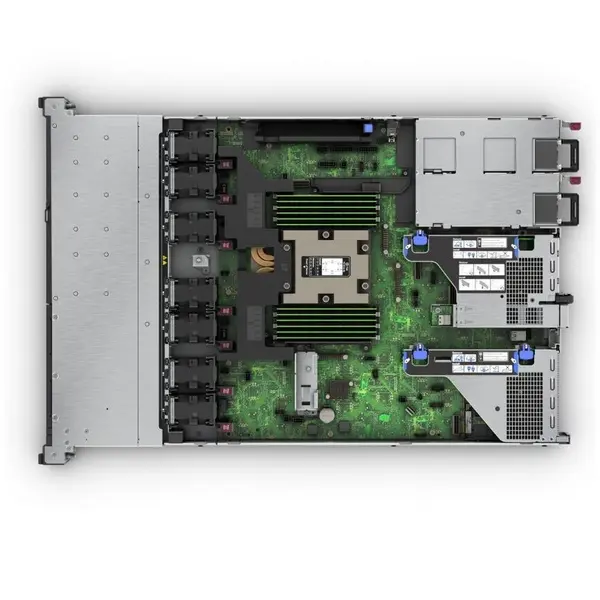 HP Server HPE ProLiant DL325 Gen11, Rack 1U, AMD EPYC 9115, 16 C / 32 T, 2.6 GHz - 3.3 GHz, 64 MB cache, 125 W, 64 GB DDR5 ECC, 2 x 480 GB SSD, 8 x SFF, HPE MR408i-o Gen11, 2 x 1000 W