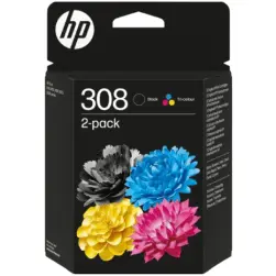 HP Set Cartuse Cerneala HP 308, 2 cartuse de cerneala originale, Negru si Tricolor