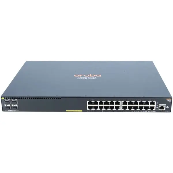 HP Switch HP Aruba 2930F, cu management, cu PoE, 24x1000Mbps RJ45 + 4xSFP+, 128 Gbps