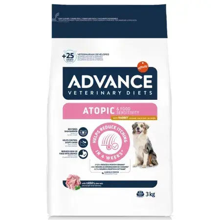 Hrana dietetica pentru caini Advance Veterinary Diets Atopic Derma Care cu iepure 3 kg