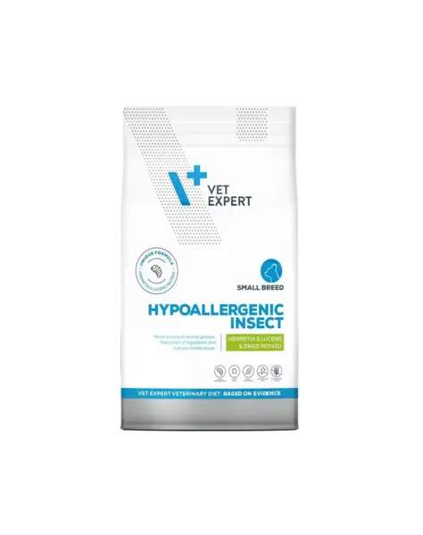 Hrana dietetica pentru caini Vetexpert 4T Hypoallergenic Insect Small Breeds 8 kg