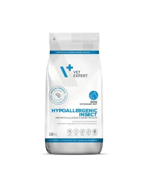 Hrana dietetica pentru caini Vetexpert 4T Hypoallergenic Insect 12 kg