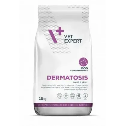 Hrana dietetica pentru caini Vetexpert Dermatosis cu miel 12 kg