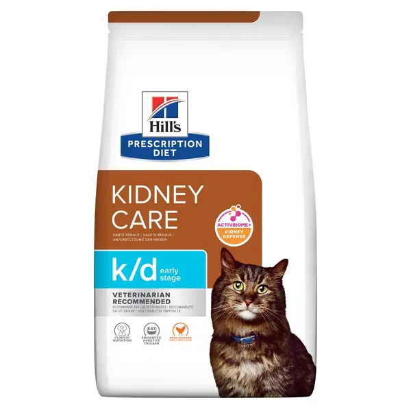 Hrana dietetica pentru pisici Hill s PD Kidney Care Early Stage K D cu pui 1,5 kg