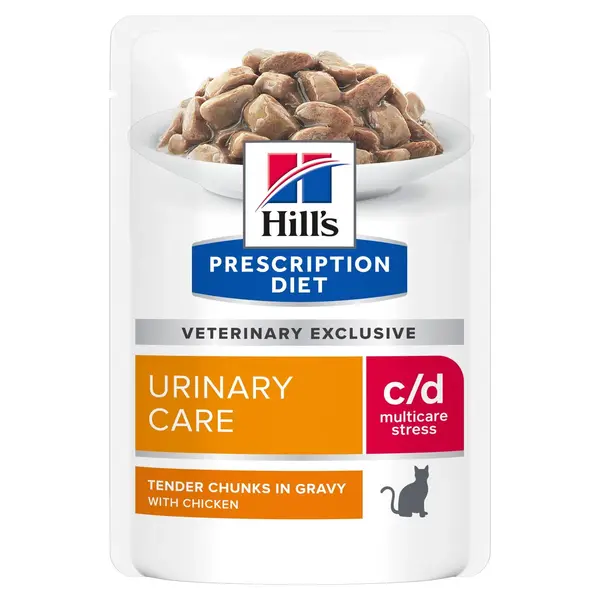 Hrana dietetica pentru pisici Hill s PD Urinary Care Multistress c d cu pui 85 gr