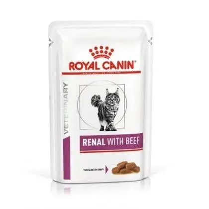 Hrana dietetica pentru pisici Royal Canin Renal Beef 85 gr