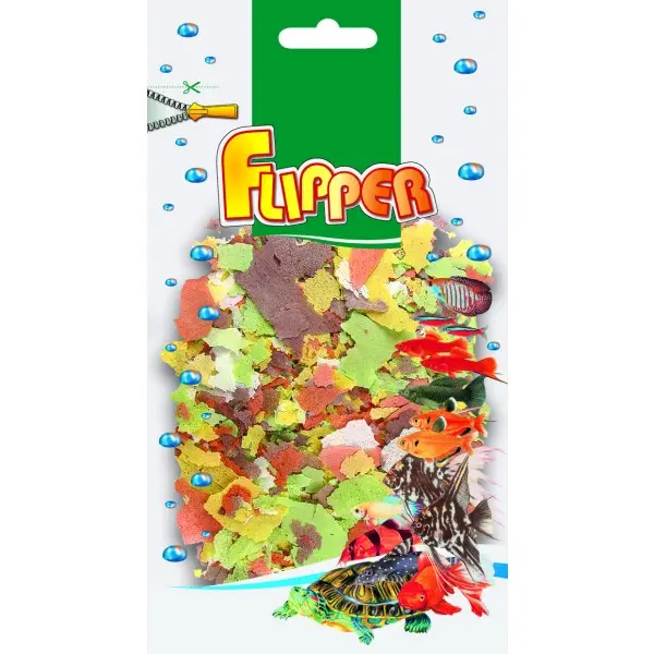 Hrana pentru pesti si broaste testoase Tatrapet Flipper, fulgi, 15g