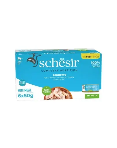 Hrană pisici cu ton SCHESIR în jeleu 6x50 g