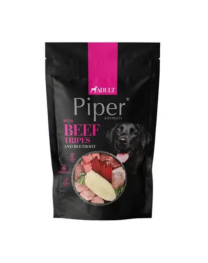 Hrană umedă câini adulți stomac de vită cu sfeclă PIPER Animals 500 g
