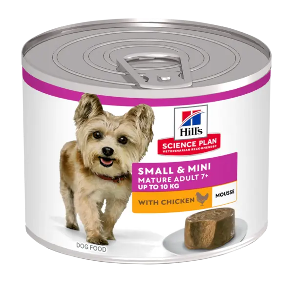 Hrana umeda caini, Hill's Science Plan Canine Mature Small & Mini Mousse Chicken, 200 g