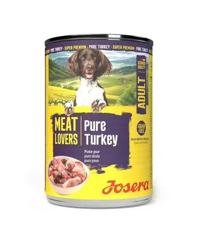 Hrană umedă câini monoproteică Josera Meat Lovers Pure Turkey 400 g