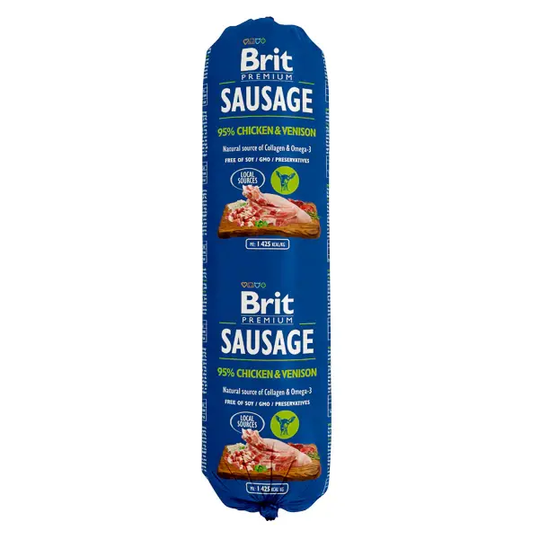 Hrana umeda pentru caini Brit, Salam cu Pui si Vanat, 800g