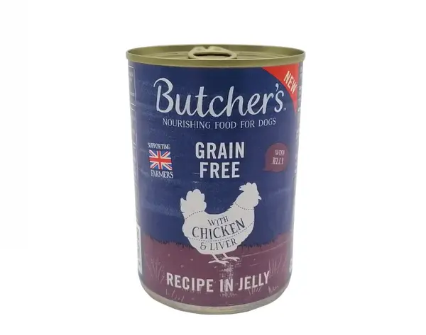 Hrana umeda pentru caini Butcher s, Pui in jeleu, 400g